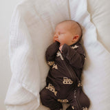 Bulldozer | Bamboo Zip Pajamas | Milk & Baby
