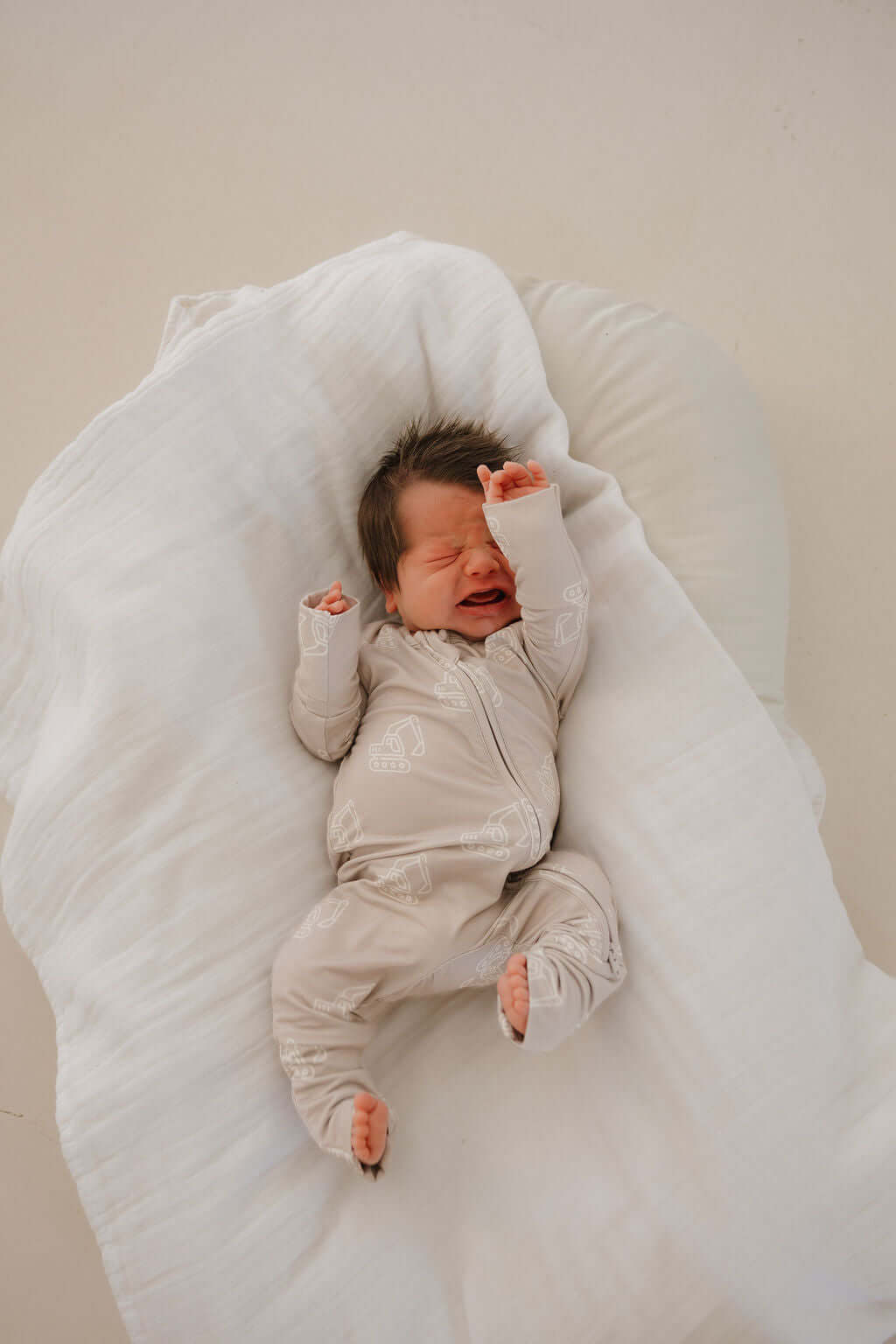 Excavator | Bamboo Zip Pajamas | Milk & Baby