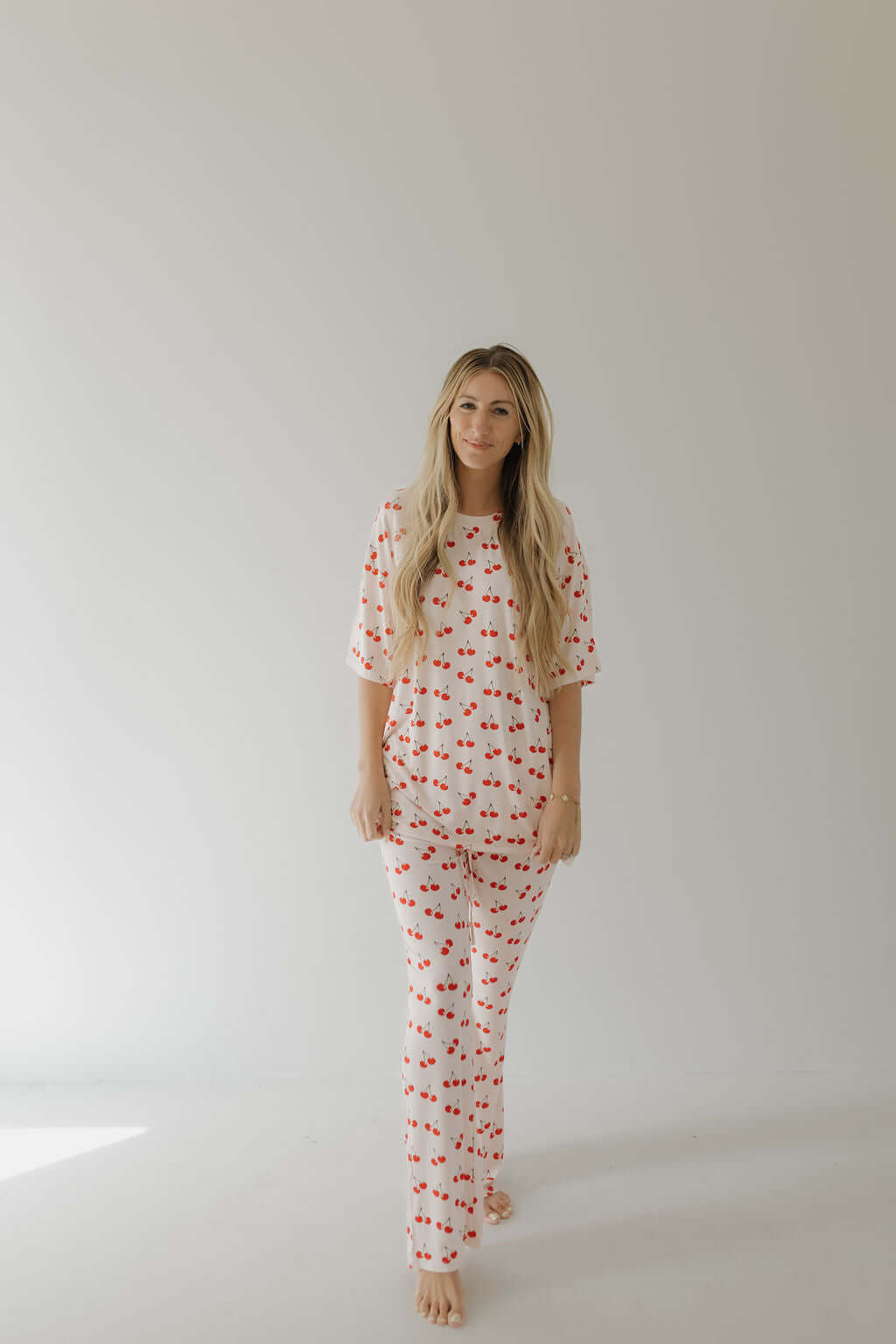 Cherry Orchard | Short Sleeve Women's Bamboo Pajamas | Milk & Baby