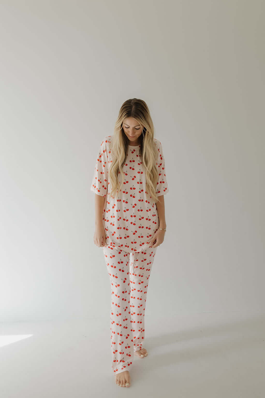 Cherry Orchard | Short Sleeve Women's Bamboo Pajamas | Milk & Baby