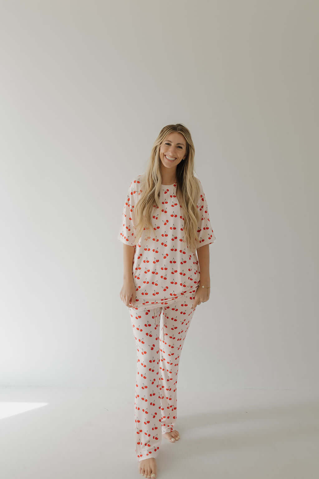 Cherry Orchard | Short Sleeve Women's Bamboo Pajamas | Milk & Baby