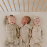 Linen Grid | Bamboo Zip Pajamas