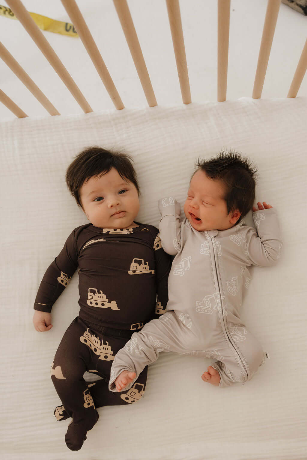 Excavator | Bamboo Zip Pajamas | Milk & Baby