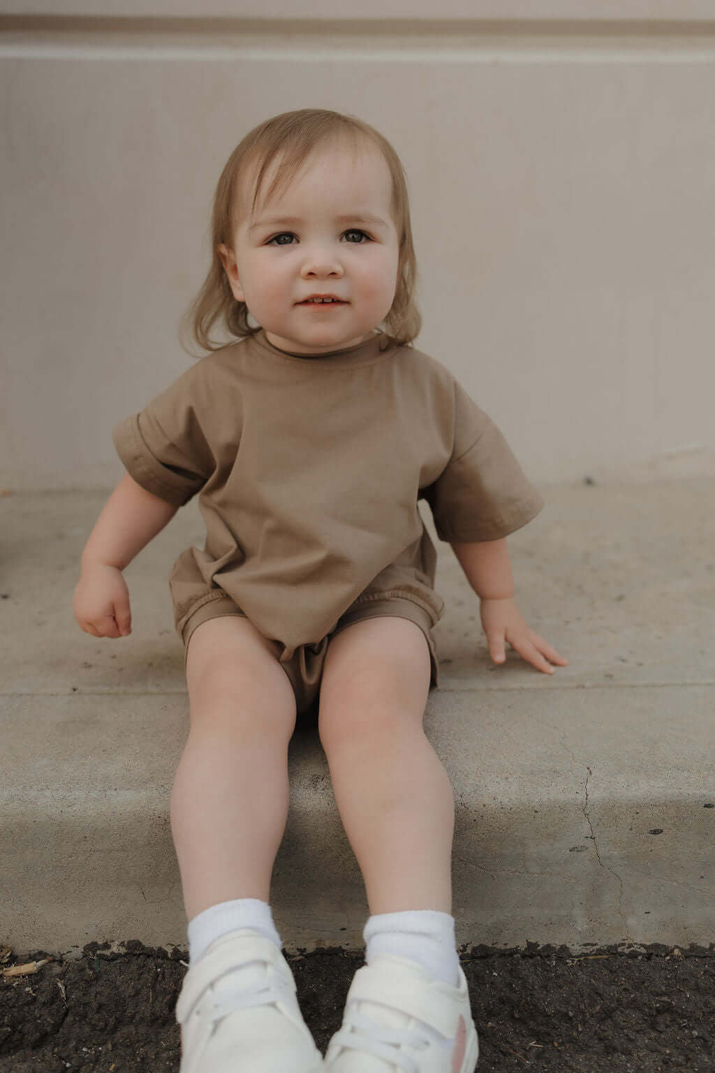 Short Sleeve Romper | Patina | Milk & Baby