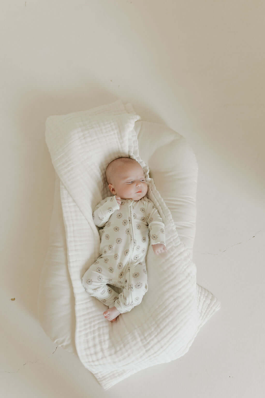 Daisy Fields | Bamboo Zip Pajamas | Milk & Baby