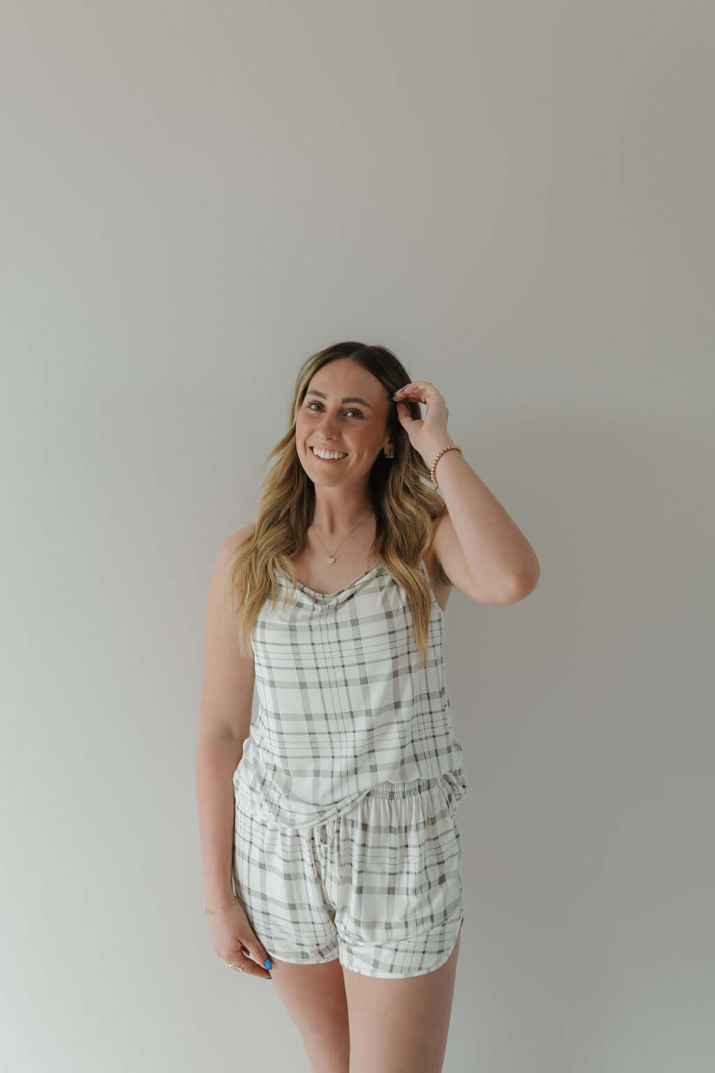 Picnic Plaid | Cami Women's Bamboo Set | Milk & Baby