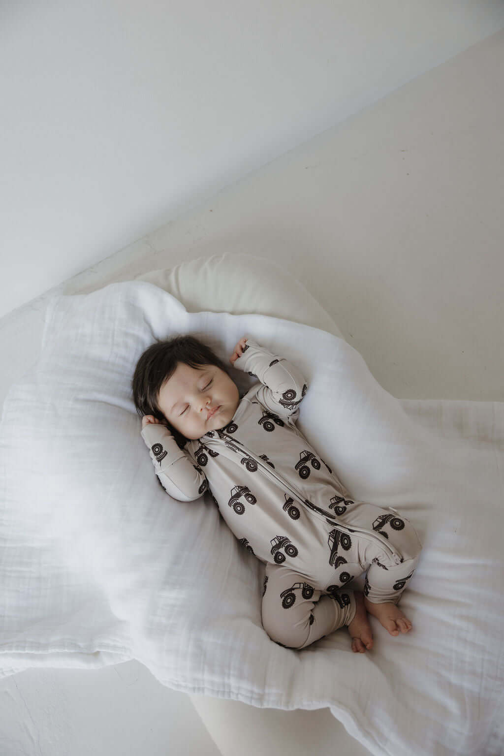 Monster Truck | Bamboo Zip Pajamas | Milk & Baby