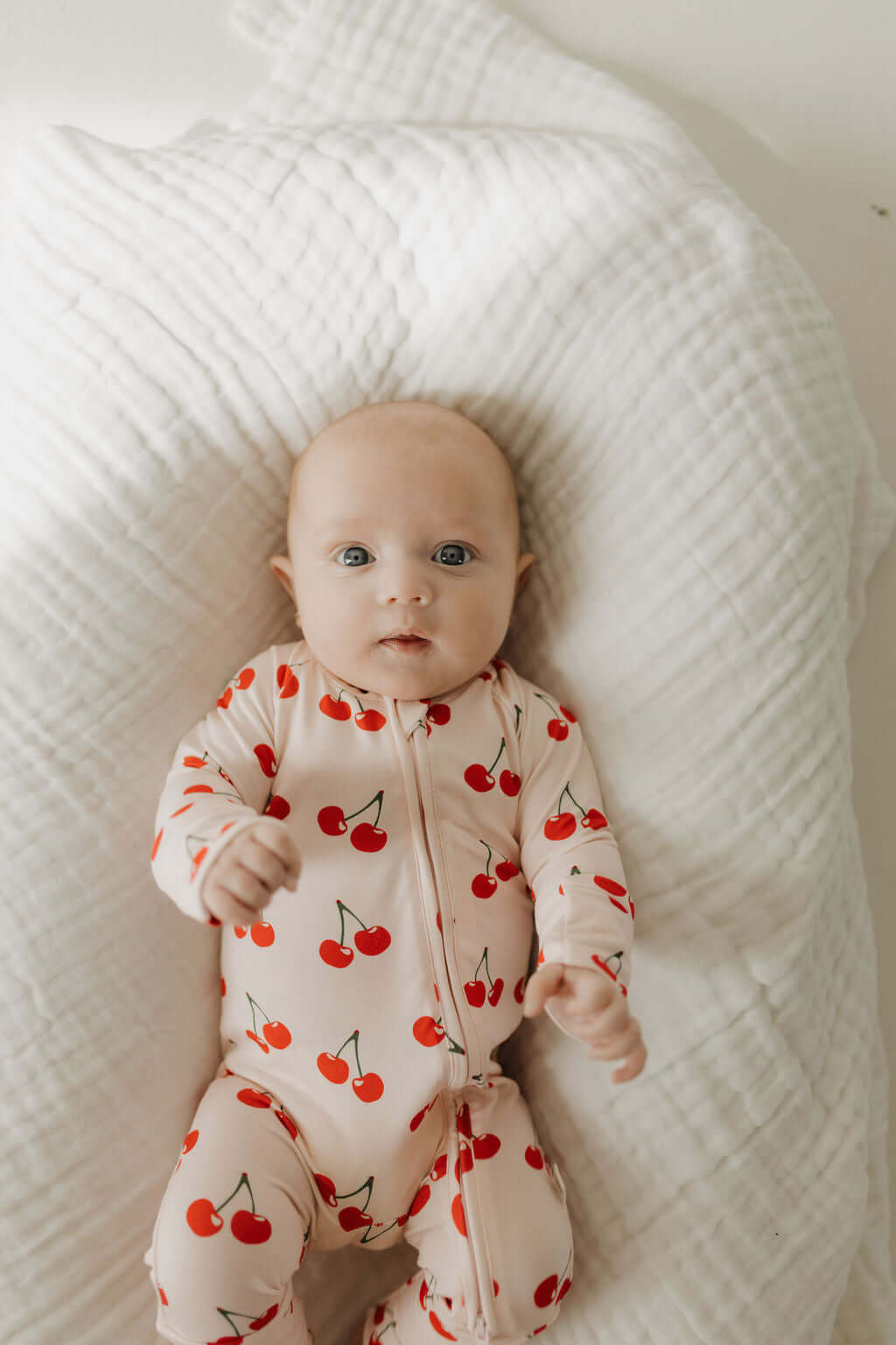 Cherry Orchard | Bamboo Zip Pajamas | Milk & Baby