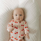 Cherry Orchard | Bamboo Zip Pajamas | Milk & Baby
