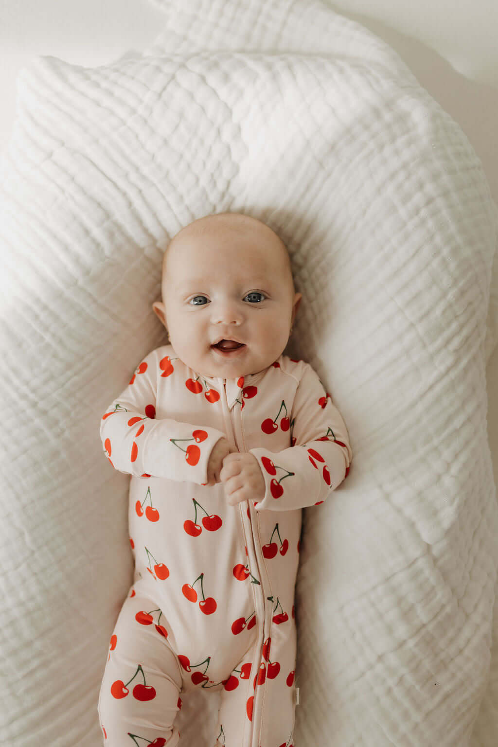 Cherry Orchard | Bamboo Zip Pajamas | Milk & Baby