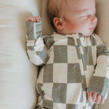 Oat & Sage | Bamboo Zip Pajamas | Milk & Baby