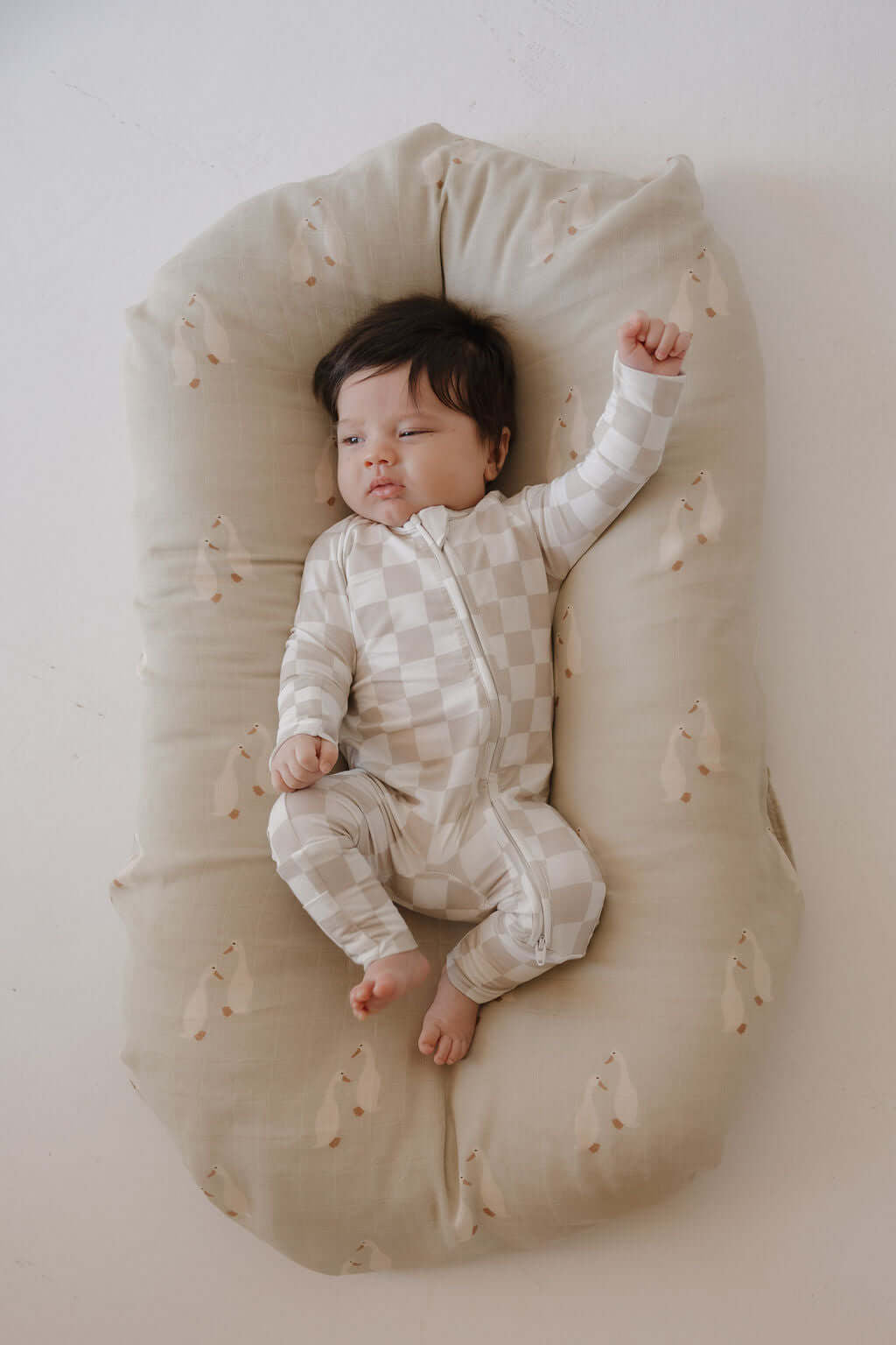 Checkerboard | Bamboo Zip Pajamas | Milk & Baby
