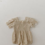 Silly Goose | Ruffle Muslin Romper | Milk & Baby