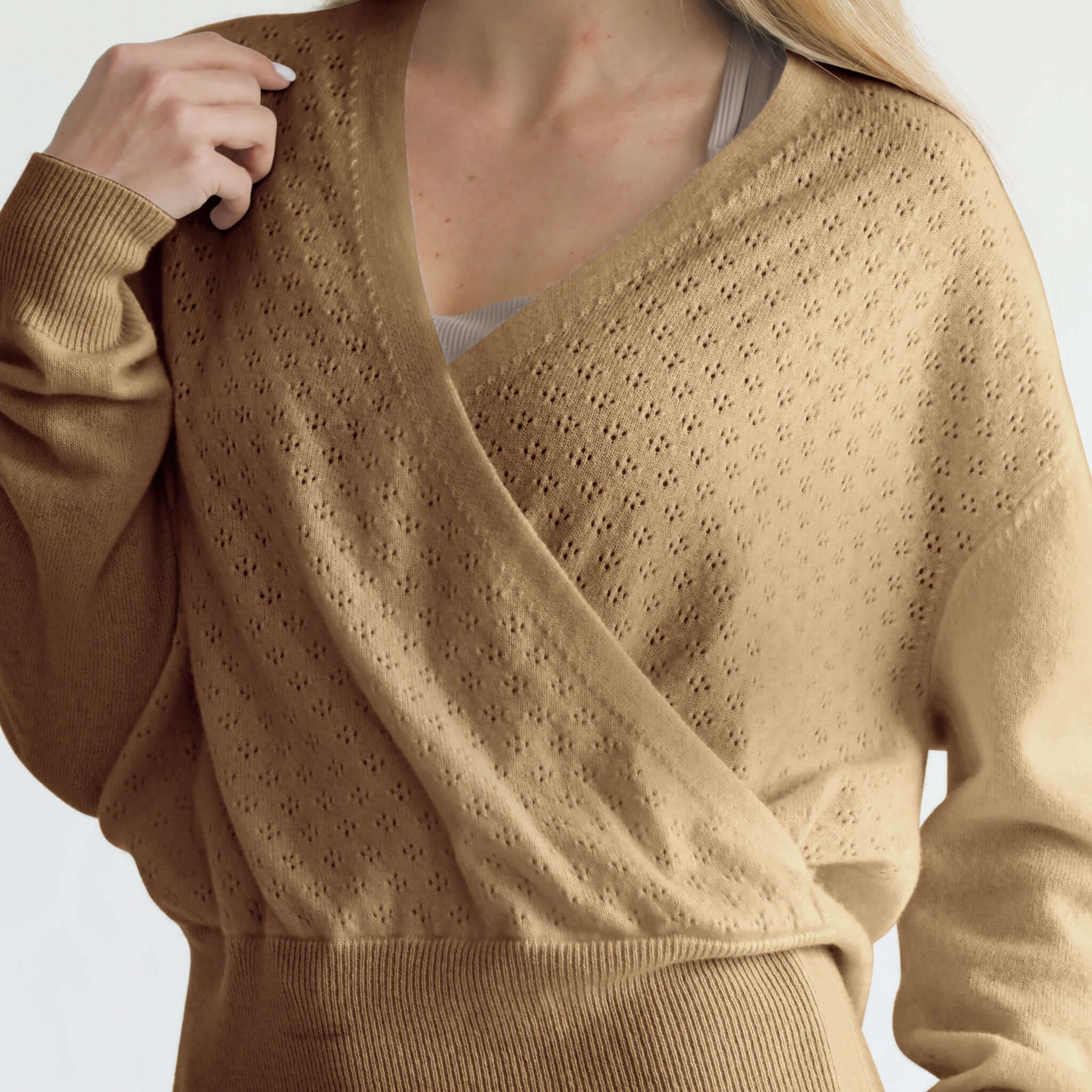 100% Cashmere Wrap Sweater | Milk & Baby