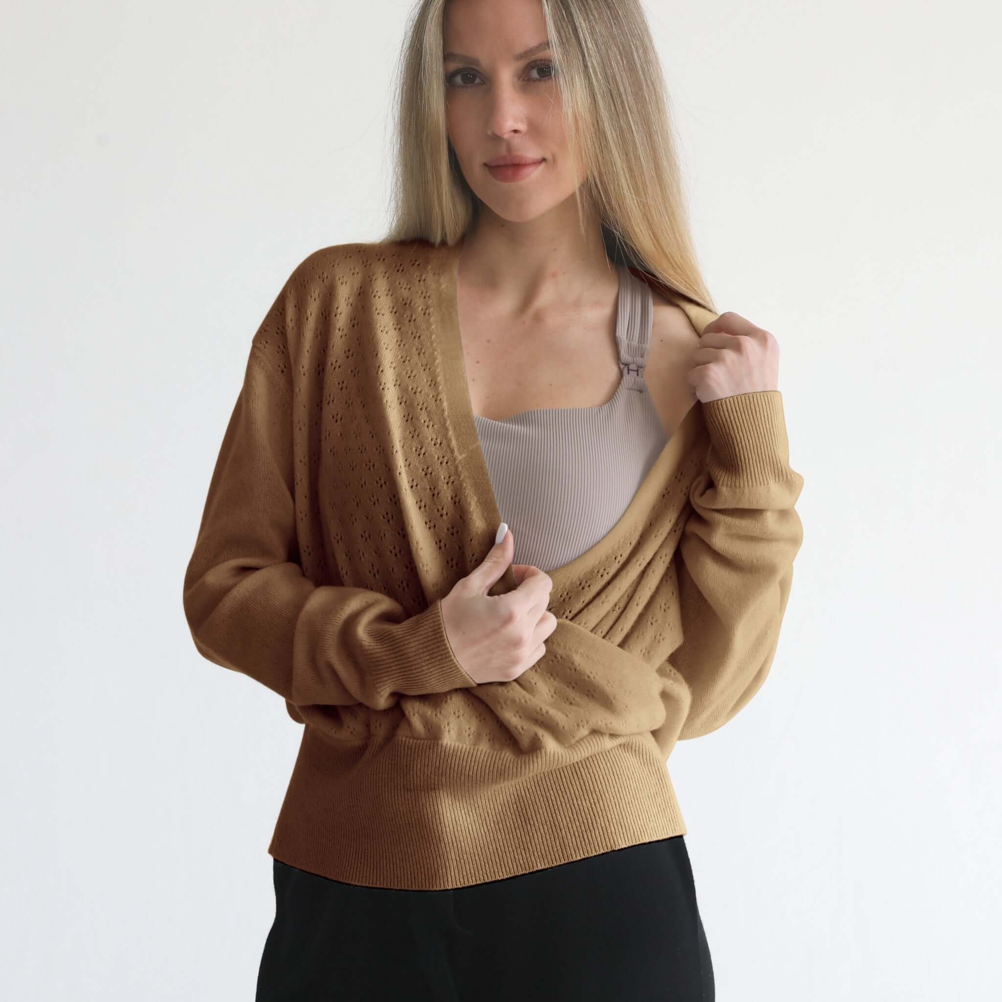 100% Cashmere Wrap Sweater | Milk & Baby