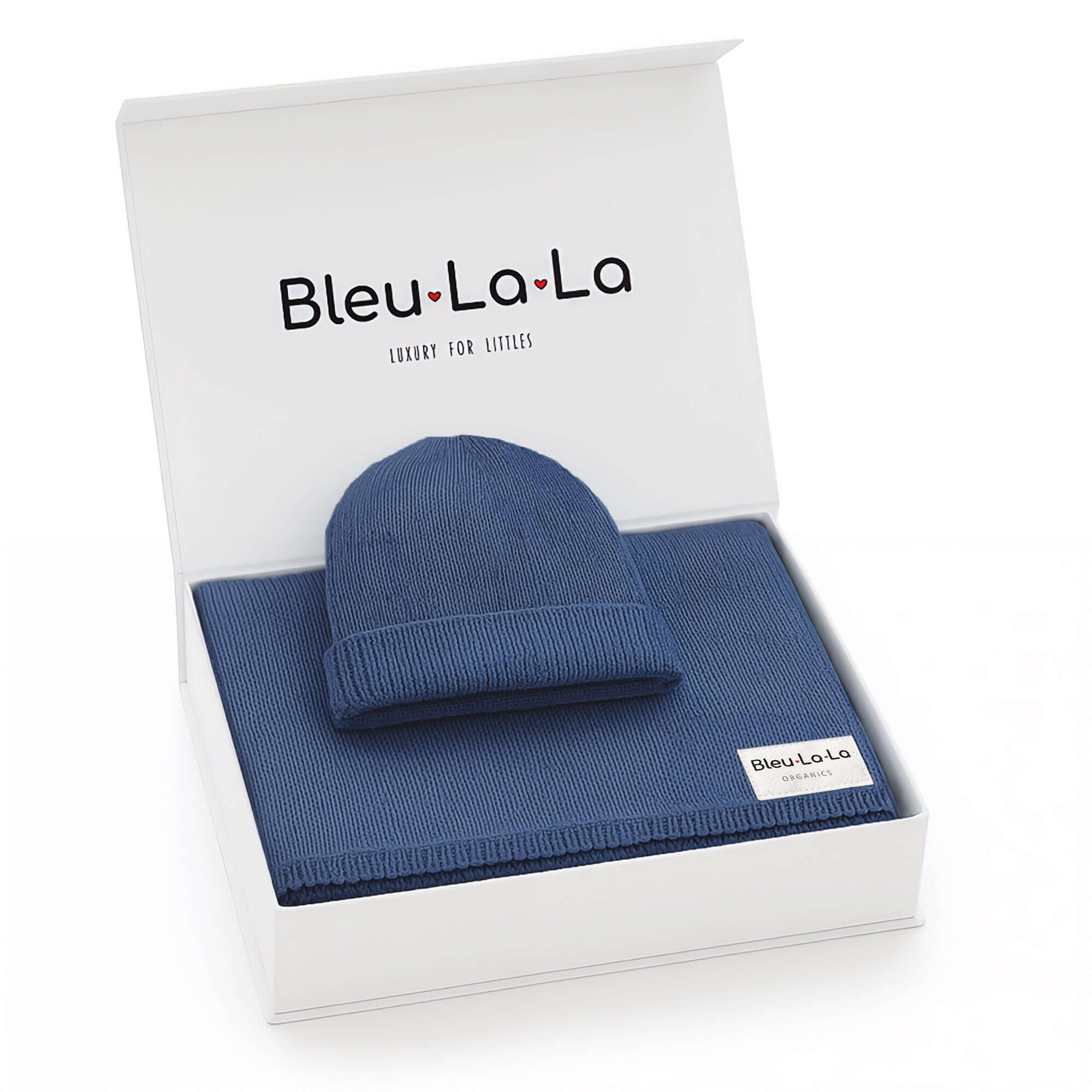 Luxe Collection 100% Organic Cotton Luxury Knit Baby Blanket + Hat Set | Milk & Baby