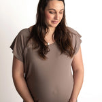 Cocoa Ribbed Labor & Delivery Gown | Milk & Baby