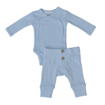 Blue Pointelle Layette Set | Milk & Baby