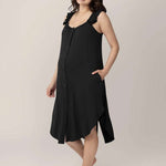 Ruffle Strap Labor & Delivery Gown | Black Milk & Baby