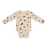 Organic Kimono Onesie & Pants Set | Mushroom
