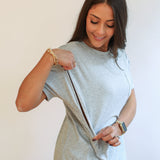 Relaxed Fit Zip Breastfeeding Tee