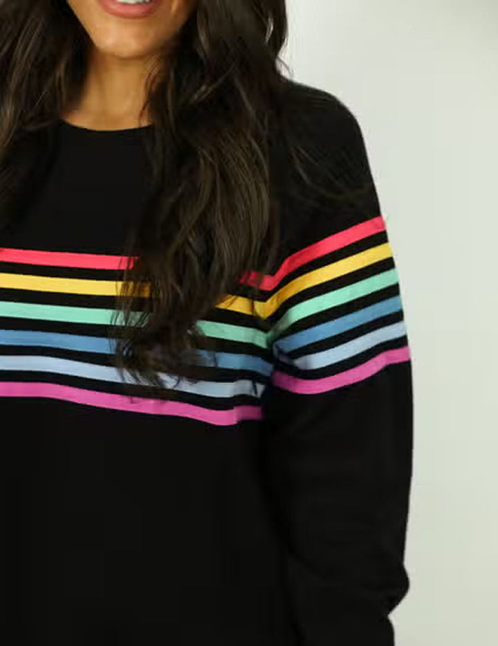 Limited Edition Six Stripe Invisible Zip Breastfeeding Sweat Milk & Baby