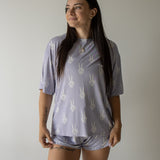 Enchanted Skelly | Women's Bamboo Short Set | Stay cool and stylish in our Women's Bamboo Short Set, featuring a soft t-shirt and drawstring shorts perfect for warm weather! | Milk & Baby