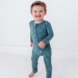 Starlit Sky | Bamboo One Piece Zip Pajama | An ultra-soft bamboo zip romper with an adorable star print, designed for comfort, breathability, and effortless diaper changes. Key Features: 🌱 Made from premium bamboo fabric – naturally soft and breathable �