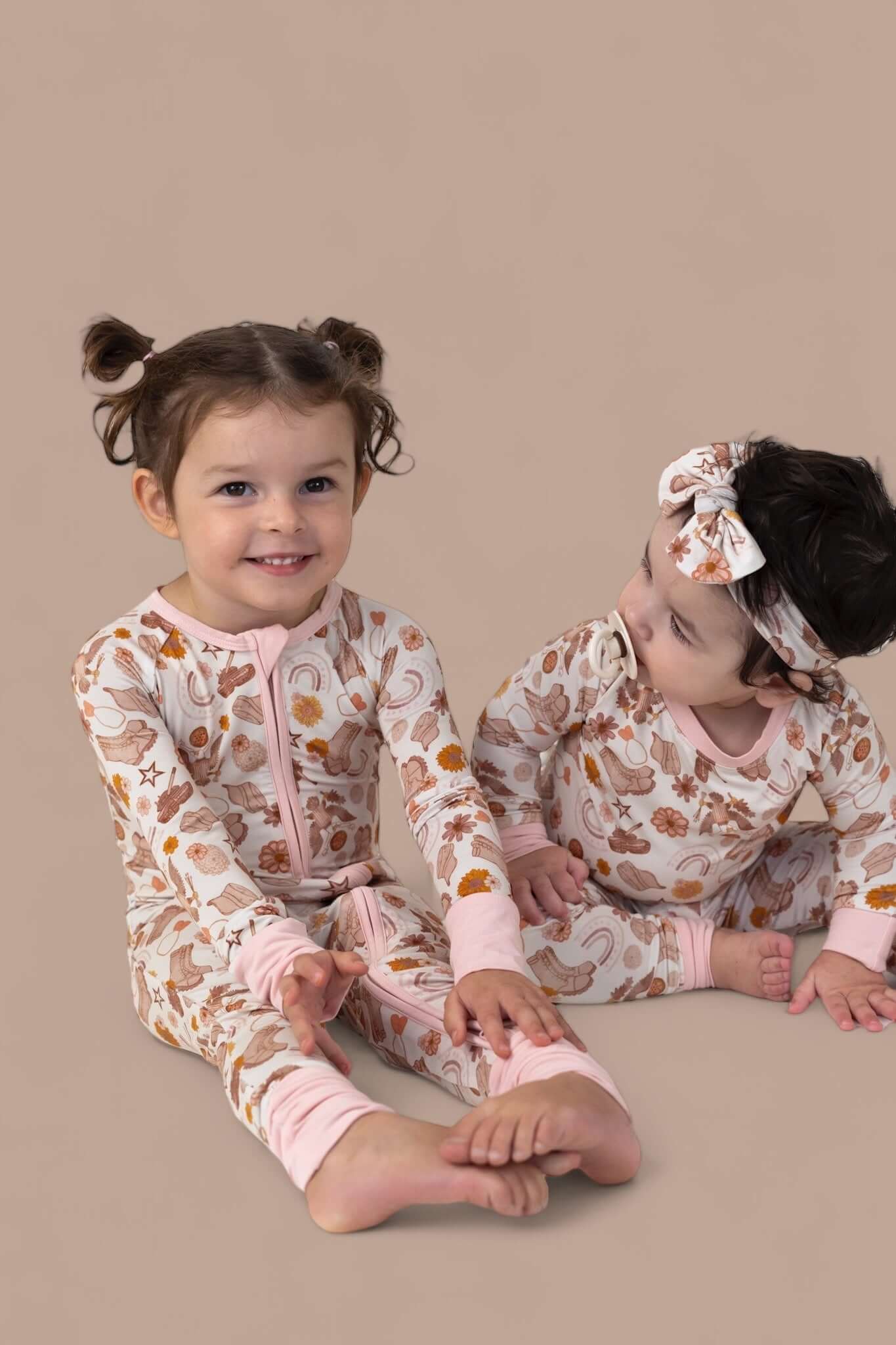 Flowers and Boots Dream Romper | Milk & Baby