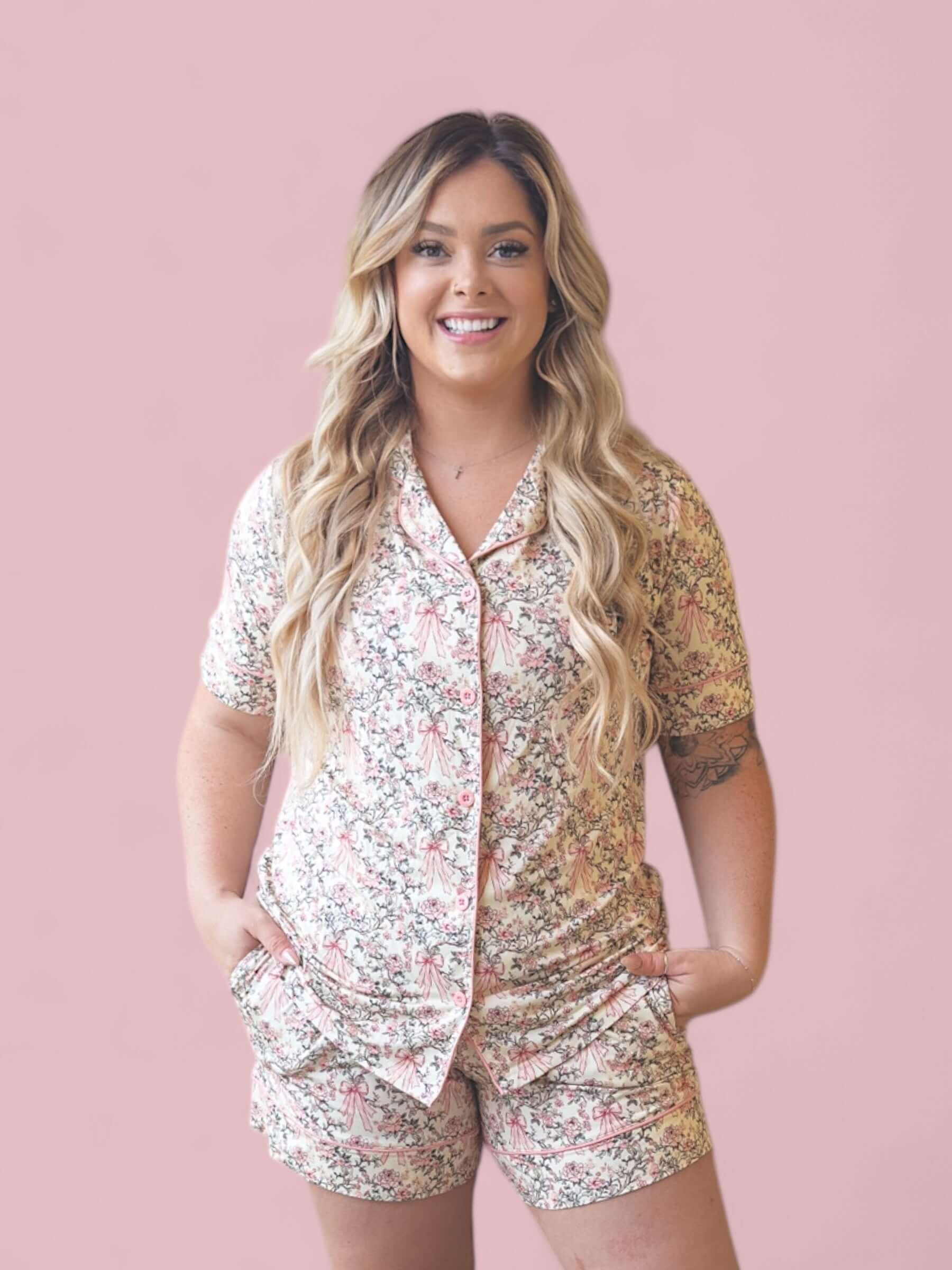 Victorian Bloom Women’s Dream Short Set | Milk & Baby
