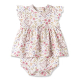 Bunny Blooms Baby Girl's Bamboo Skirted Bodysuit
