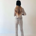 Grey & Black Stripe | Bamboo Women’s Pajamas Milk & Baby
