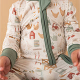 Farm Fresh | Bamboo One Piece Zip Pajama