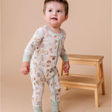 Animal ABC | Bamboo One Piece Zip Pajama