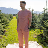 Peppermint Stripe Ribbed | Men's Short Sleeve Pajamas