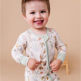 Animal ABC | Bamboo One Piece Zip Pajama
