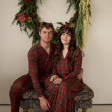 Christmas Plaid | Men's Bamboo Button Up Lounge Set