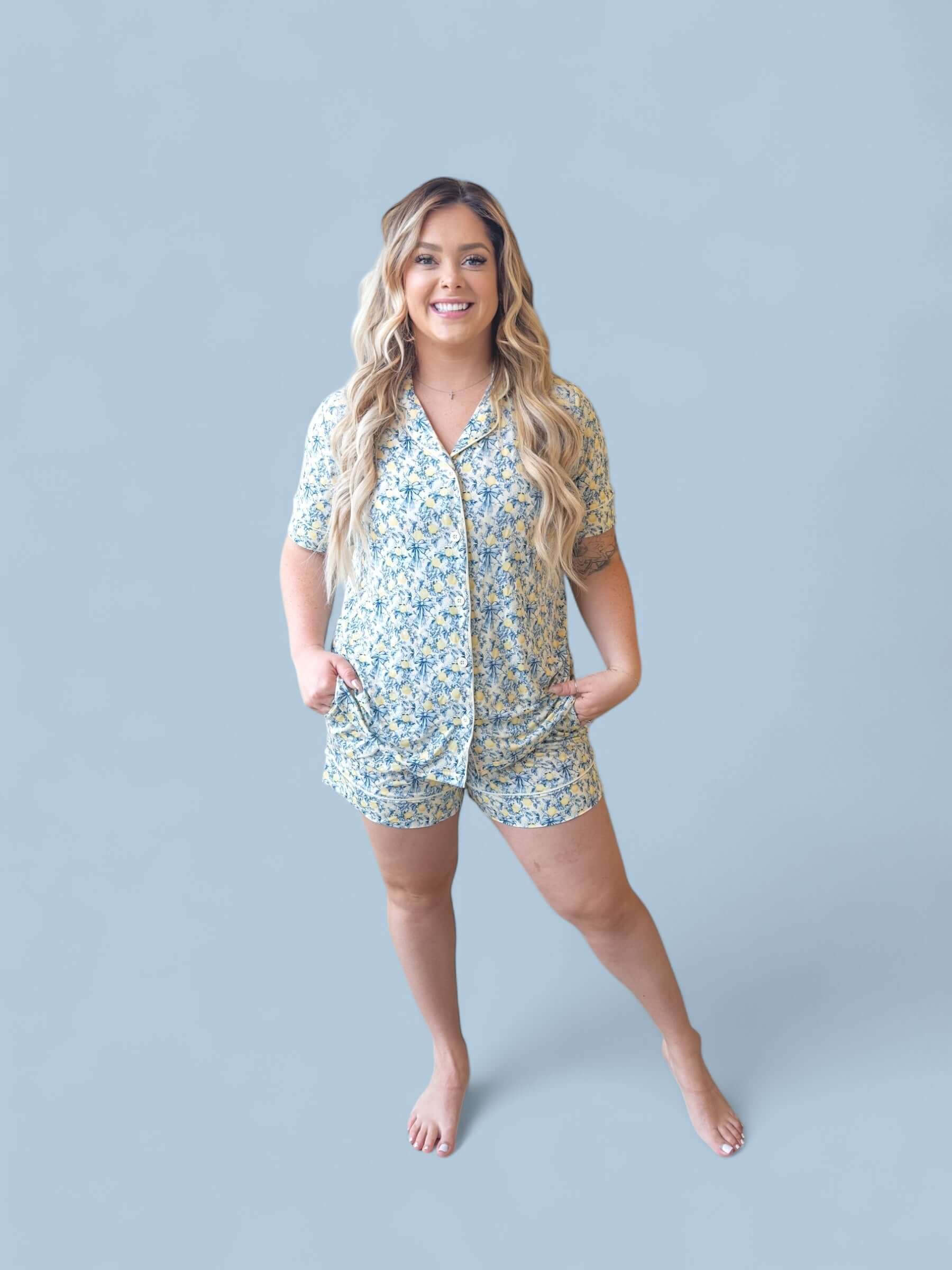 VINTAGE CITRUS TOILE WOMEN’S DREAM SHORT SET | Milk & Baby