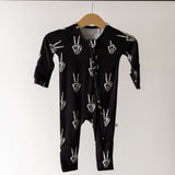 Midnight Skelly | Bamboo Zip Pajamas | Snuggle up in our Bamboo Zip Pajamas, crafted from premium bamboo for ultimate comfort. Perfect for cozy sleep and playful adventures! | Milk & Baby