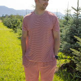 Peppermint Stripe Ribbed | Men's Short Sleeve Pajamas