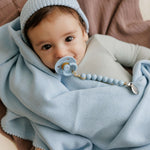 Luxe Collection 100% Organic Cotton Luxury Knit Baby Blanket + Hat Set | Milk & Baby