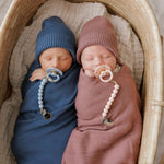 Luxe Collection 100% Organic Cotton Luxury Knit Baby Blanket + Hat Set | Milk & Baby
