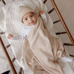 Luxe Collection 100% Organic Cotton Luxury Knit Baby Blanket + Hat Set | Milk & Baby