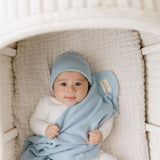 Luxe Collection 100% Organic Cotton Luxury Knit Baby Blanket + Hat Set | Milk & Baby