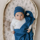 Luxe Collection 100% Organic Cotton Luxury Knit Baby Blanket + Hat Set | Milk & Baby