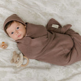 Luxe Collection 100% Organic Cotton Luxury Knit Baby Blanket + Hat Set | Milk & Baby