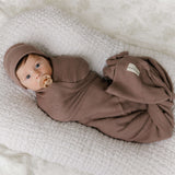 Luxe Collection 100% Organic Cotton Luxury Knit Baby Blanket + Hat Set | Milk & Baby