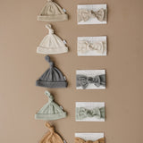 Vanilla Organic Ribbed Newborn Knot Hat | Milk & Baby