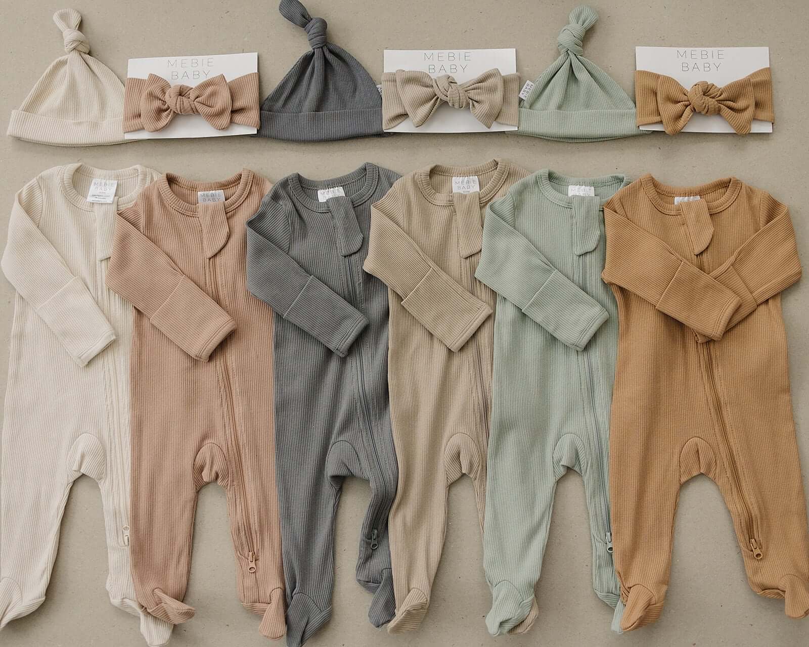 Cafe Organic Cotton Ribbed Zipper | Milk & Baby