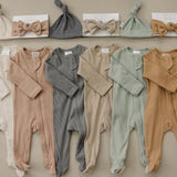 Cafe Organic Cotton Ribbed Zipper | Milk & Baby